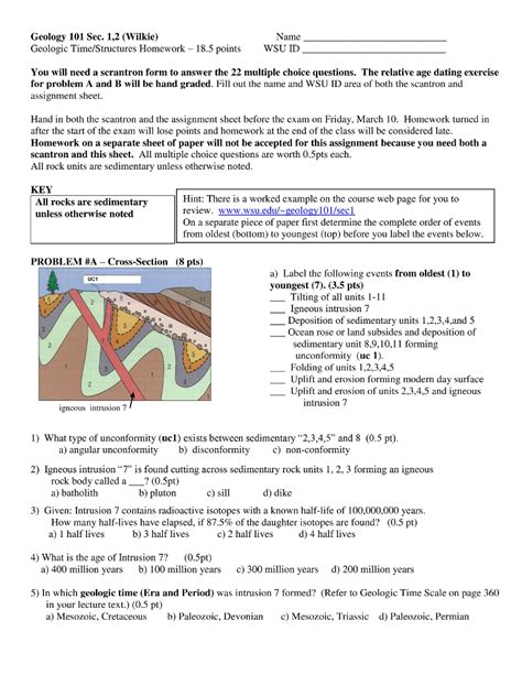 2 exercises on relative dating. Relative dating which rock layer formed first worksheet ...