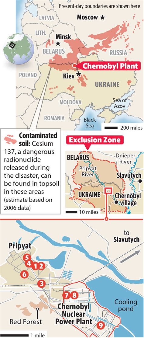 This map was created by a user. Ruined Chernobyl nuclear plant will remain a threat for ...