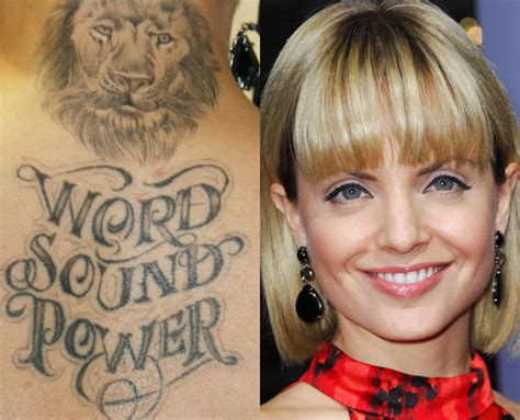 Mena suvari lion tattoo over back of the neck. Mena Suvari Tattoo 13