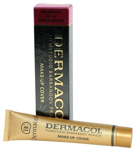Dermacol make up cover contains 50% of pigments, which makes it perfectly align and ideal for professional makeup, photo or movie shoots, modeling and special occasions. Dermacol Make-Up Cover Foundation 30g (218)- Buy Online in ...