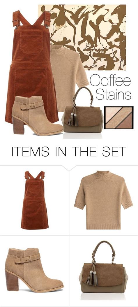 In the late 90's i slice my index finger pretty badly on a broken ceramic coffee mug. "Coffee Stains" by carefreeequinox liked on Polyvore featuring art | Clothes design, Women, Fashion