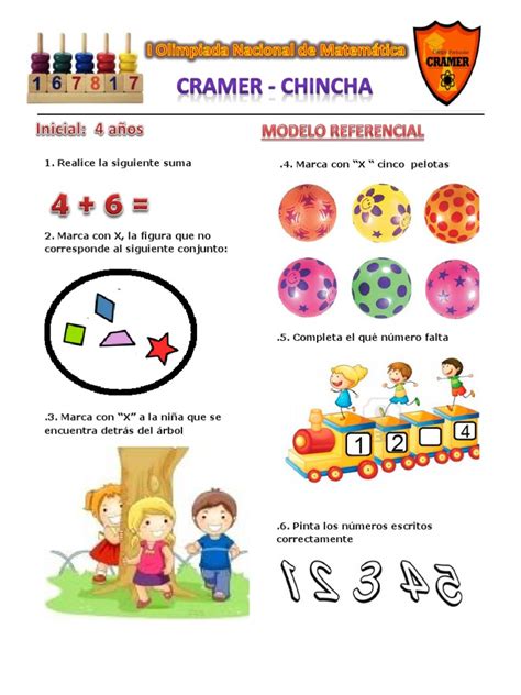 Vive aventuras, mejora tus matemáticas y mucho más con nuestra gran colección de juegos infantiles. MODELO EXAMEN 4 AÑOS