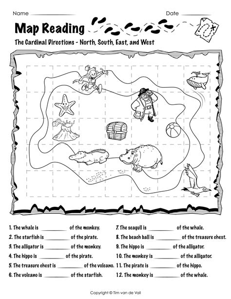 Social studies worksheets for teaching and learning in the classroom or at home. Free Printable Map Reading Worksheets - Tim's Printables