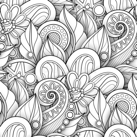 Maybe you would like to learn more about one of these? Monochrome Seamless Pattern With Floral Motifs Stock ...