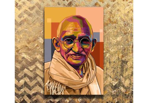 Mohandas karamchand gandhi, popularly known as mahatma gandhi, is regarded as the gandhi was a social reformist and leader of indian independence movement who introduced the idea of. Mahatma Gandhi Pop Art Kunst Bilder für Zuhause Büro oder ...