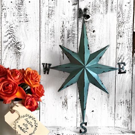 Compass wall decor nautical compasswall art nautical metal from img0.etsystatic.com. Compass Wall Decor Nautical Compass Direction Star Wall | Etsy | Compass wall decor, Stars wall ...