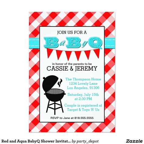 Save with baby shower coupons, coupon codes, sales for great discounts in april 2021. Red and Aqua BabyQ Shower Invitation | Zazzle.com | Baby q ...