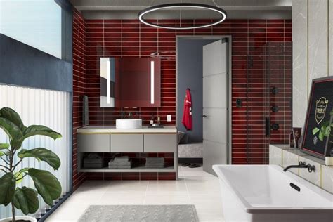 Taking the elements of the traditional 1929 bathroom as a spring board, this bathroom's design asserts that modern interiors can live beautifully within a conventional backdrop. The Bold Look of Kohler | Bathroom design, Kohler, Bathroom