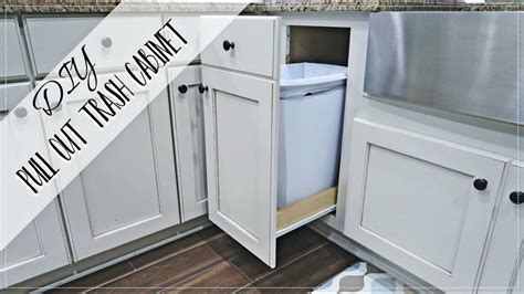 Do you want to make an easy pull out trashcan for your kids? DIY BUILT IN PULL OUT TRASH CABINET | EASY & CHEAP ...