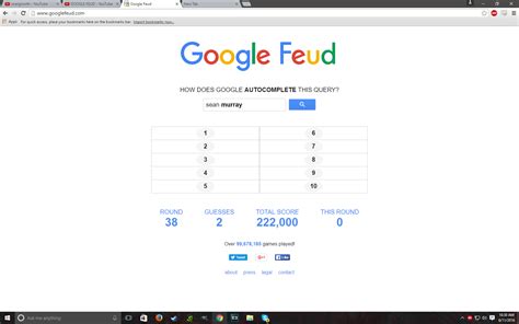 As long as you have a screen and the ability to input your answers, you are. I ran this through Google Feud and it didn't work ...