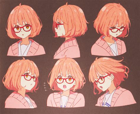 Turning her back on the camera and tapping on her phone, apparently blogging while asking rhetorical questions. MY EDIT knk Beyond the Boundary Kyoukai no Kanata mirai ...