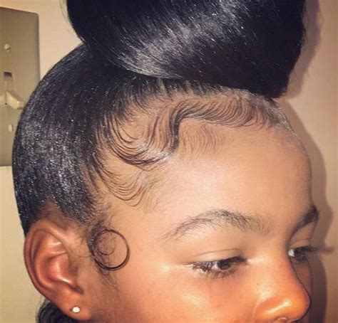 How to style baby hairs to achive on point looks baby hairstyles latina hair edges hair. Pinterest: @0kaii | Baby hairstyles, Edges hair, Relaxed hair