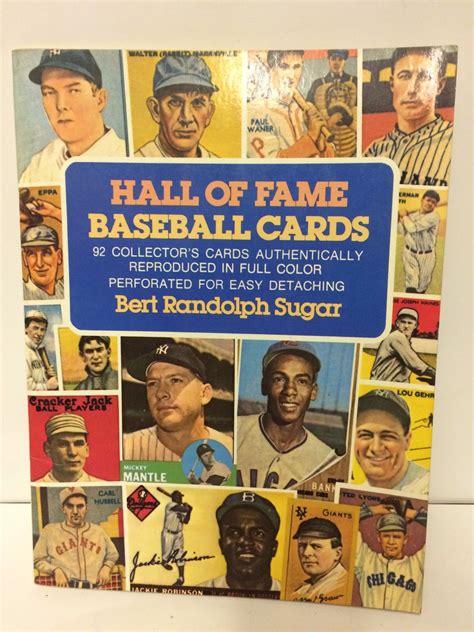 The interest in card collecting since that time has had more of an impact in the realized price of his cards than anything else. Hall of Fame Baseball Cards by Sugar (1978 Dover) Bert ...