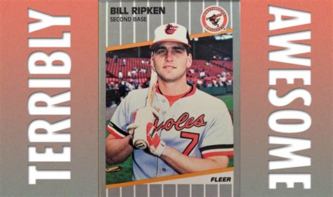 | 1989 fleer bill ripken orioles baseball iconic error fu@k face reprint card #616. Terribly Awesome Baseball Card: Billy Ripken Error