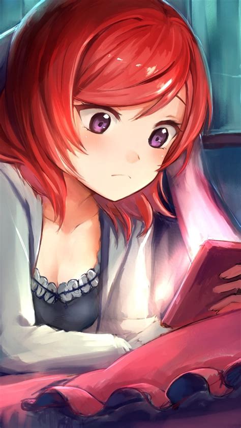 Funny moments and recommendations for good shows that have female characters. Wallpaper Red hair anime girl use phone 1920x1440 HD ...