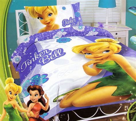 Clean the bedroom before the relatives come. Really nice tinkerbell bedding to make your tinkerbell ...