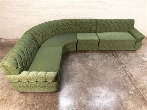 Accrington granite right arm facing sleeper sectional. KROEHLER GREEN MID-CENTURY MODERN 4-PC SOFA SECTIONAL ...