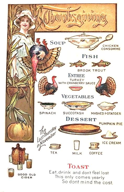 Maybe you would like to learn more about one of these? vintage Thanksgiving menu | Thanksgiving menu, Vintage ...