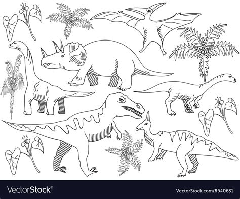 Download 154+ gong coloring pages png pdf file to make your own, you'll need a cereal box and a. Dinosaur Coloring book for adults Royalty Free Vector Image