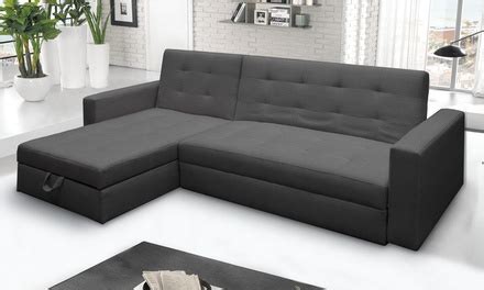 Divani letto materasso 18 cm. Fino a 49% su Divano letto a 3 posti con penisola | Groupon