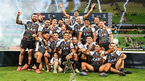 Indigenous all stars coach laurie daly and world all stars coach mal mengina have announced their 20 man squads, ahead of the 2017 nrl all stars match in the indigenous all stars' jerseys featured her artwork. Cody Walker's Indigenous All Stars shine bright against ...