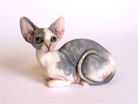 Hypoallergenic cat breeds are cats great especially for people who suffer from cat allergies. Sphynx Cat Hairless sml grey crouch chapman-sculptures | eBay