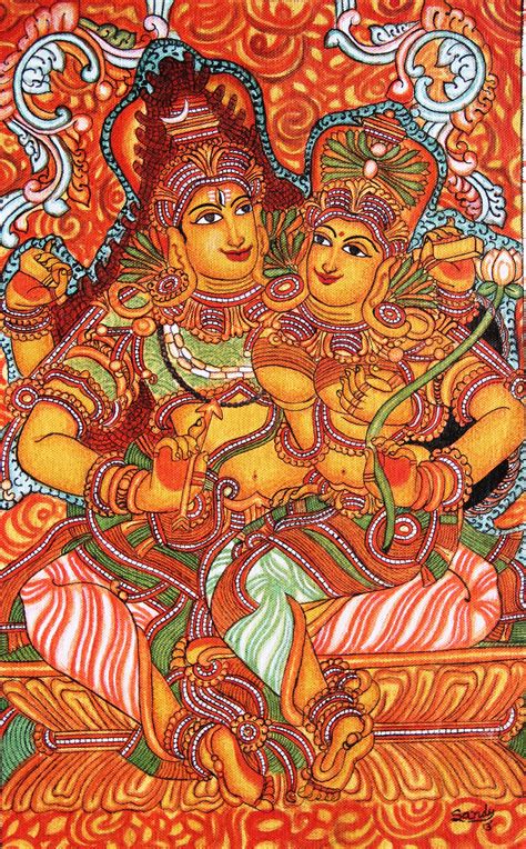 Maybe you would like to learn more about one of these? Shiv parvati | Kerala mural painting, Mural painting ...