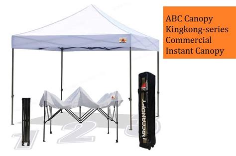 They are tough enough to withstand extreme sunny conditions or even harsh rainy weather making them ideal for camping or living outdoors. ABC Canopy Kingkong-series 10 X 10-feet Commercial Instant ...