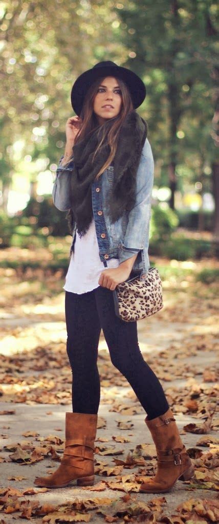 More girls chat with xhamsterlive girls now! Fall outfit-denim with mid-calf cognac leather boots and ...