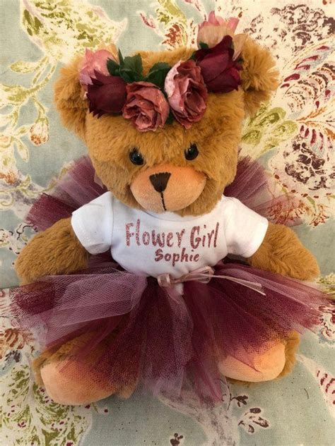 Whether for dad or just because gifts for mom, you can surprise them by showing how they just happen to be on your mind. Flower Girl Personalized Brown Teddy Bear - Flower Girl ...