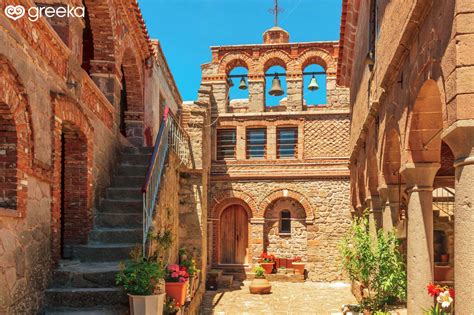 The capital, the regions, the greek islands and geographical characteristics of mountains, lakes, rivers, forests, volcanoes and more. Ipsilou Monastery in Lesvos, Greece | Greeka