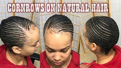 To achieve this look, have your braider only braid to just past your actual hair and leave ends loose. CORNROWS ON NATURAL HAIR// WITHOUT HAIR EXTENSION - YouTube