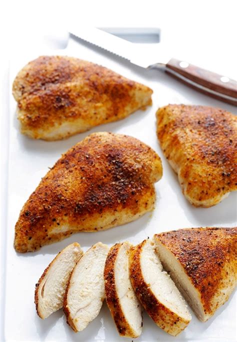 Made with just brown sugar, paprika, oregano, garlic powder, salt and pepper, the secret ingredient in this is brown sugar Easy Gluten Free Baked Chicken Breasts | RecipeLion.com