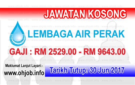 10 jawatan kosong di jesselton sdn via kerjakosonglabuan.blogspot.my. Jawatan Kosong Lembaga Air Perak - LAP (30 Jun 2017) (With ...