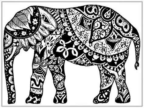 Three adelie penguins image description: Adult Coloring Pages Free African Elephant | Realistic Coloring Pages