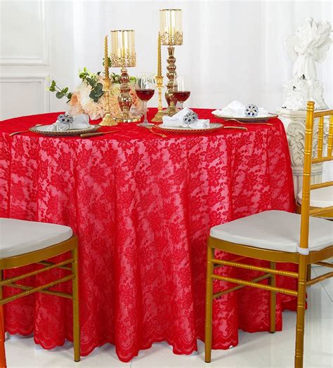 Maybe you would like to learn more about one of these? Wedding Linens Inc. 108" Round Lace Table Overlays, Lace ...