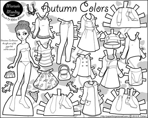 One cut out doll on first page. Marisole Monday: Autumn Colors | | Paper Thin Personas