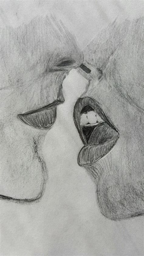 Around the world in 360 degrees; Passion kiss in pencil (With images) | Sketches, Art, Male ...