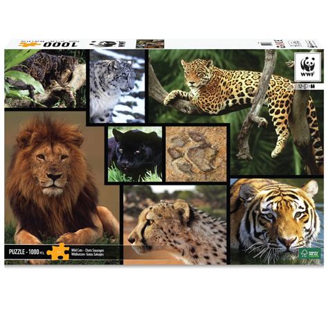 50 * 70cm/19.69*27.56in if you want to see more puzzle,you can visit my shop. WWF 1000 piece puzzle - Wild Cats