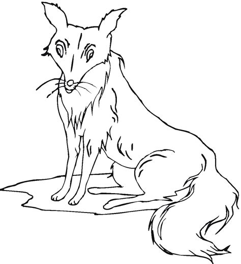 600 x 450 file type: Free Fox Coloring Pages