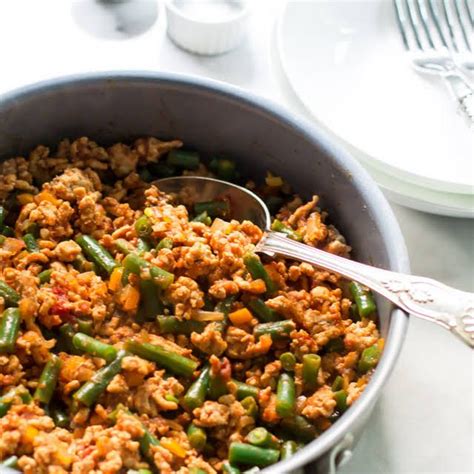 Turkey meatball garlic bread heroes. Ground Turkey Skillet with Green Beans | Recipe | Green ...