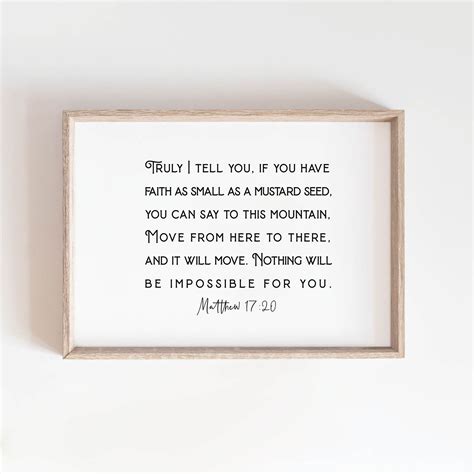 Cut a long piece of felt or cloth or even a long rectangle poster faith puzzle: Faith as Small as a Mustard Seed Matthew 17 20 Bible Verse ...