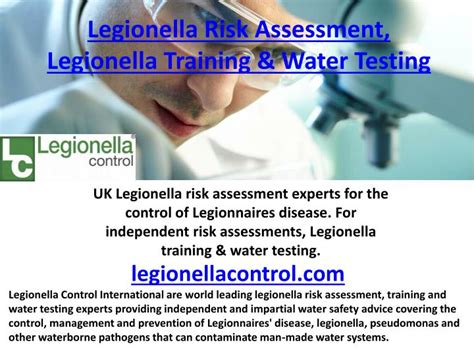 Following the legionella risk assessment. PPT - Legionella Risk Assessment, Training & Legionella ...