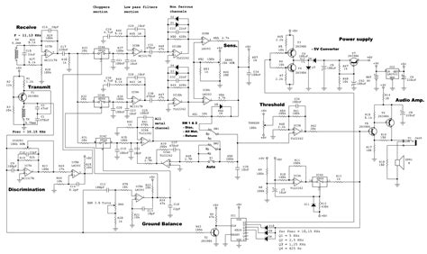 Block diagram of metal detector: Schematic diagram of Tesoro Bandido II metal detector ...