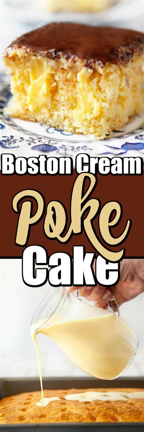 Boston cream poke cake is an exciting way to enjoy the flavors of your favorite pie. Boston Cream Poke Cake - Noshing With the Nolands