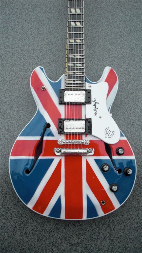 Epiphone electric guitar supernova noel gallagher model #c3394. Noel Gallagher OASIS Union Jack Miniature Guitar (RGM65 ...