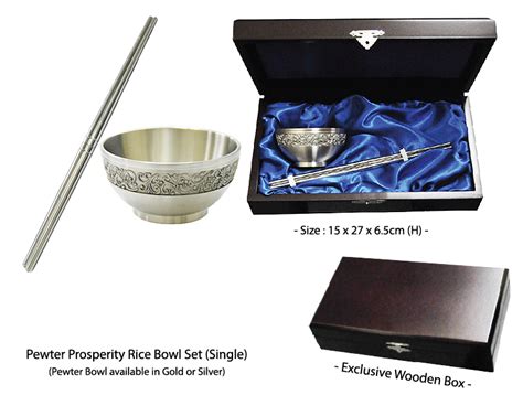 At max concept, you can expect efficient services, prompt deliveries and products of good quality at the most competitive price. - Pewter Prosperity Rice Bowl Set (Single) | Corporate ...