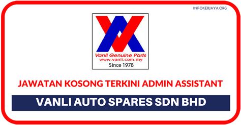 We extract the trade partners from tokyo belt co.ltd.филиал vanli auto spares sdn bhd's 4 transctions.you can screen companies by transactions, trade date, and trading area. Jawatan Kosong Terkini Vanli Auto Spares Sdn Bhd • Jawatan ...