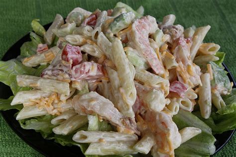 A cold shrimp and vermicelli salad in an herbed mayonnaise dressing. Seafood Salad Recipe - BlogChef