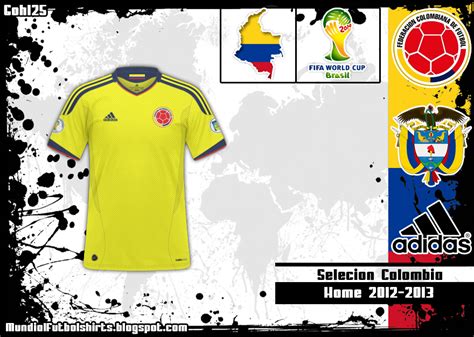 Body reductor seleccion colombia amarillo borde azul. Mundial Futbol Shirts: Selección Colombia 2012-2013 ...